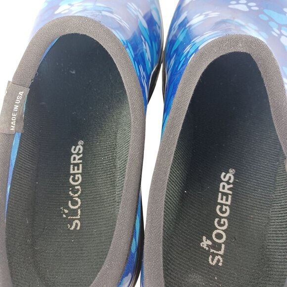 Sloggers Women's Waterproof Rain Garden Clog Shoe Comfort Insole Blue Size 10 - Picture 7 of 9